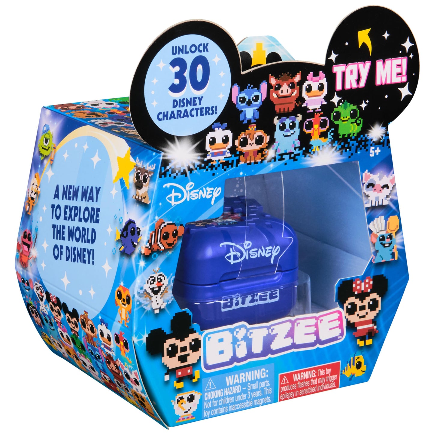 BITZEE, Disney with 30 Interactive Characters Inside, Great for Easter Gifts, Digital Pet Reacts to Swipes, Tilts & Taps, Disney Toys for Kids
