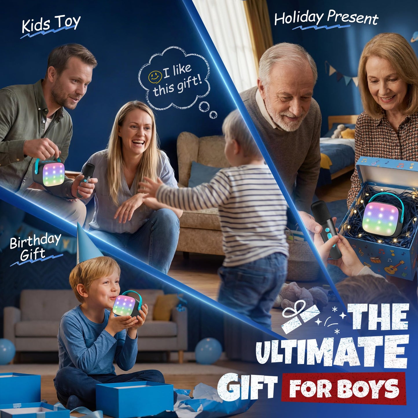 Karaoke Machine for Kids, Portable Mini Speaker with 2 Wireless Microphones, TOP Kids Gifts for Girls Ages 3, 4, 5, 6, 7, 8, 9, 10+ Years Old, 4-12th Birthday Easter Present Toy Party (Purple)