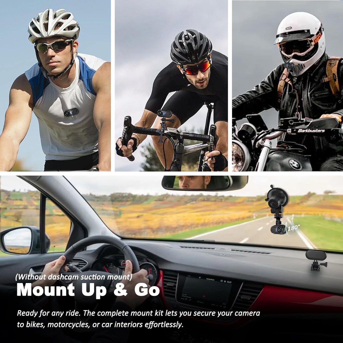 4K Mini Body Camera - Thumb Sports Action Cam 128GB with Audio, Wearable Hands-Free Chest Pov Recording, Helmet Mount & Magnetic Personal Clip On Camcorders - For Cap Shirt Outoor Cycling Skiing