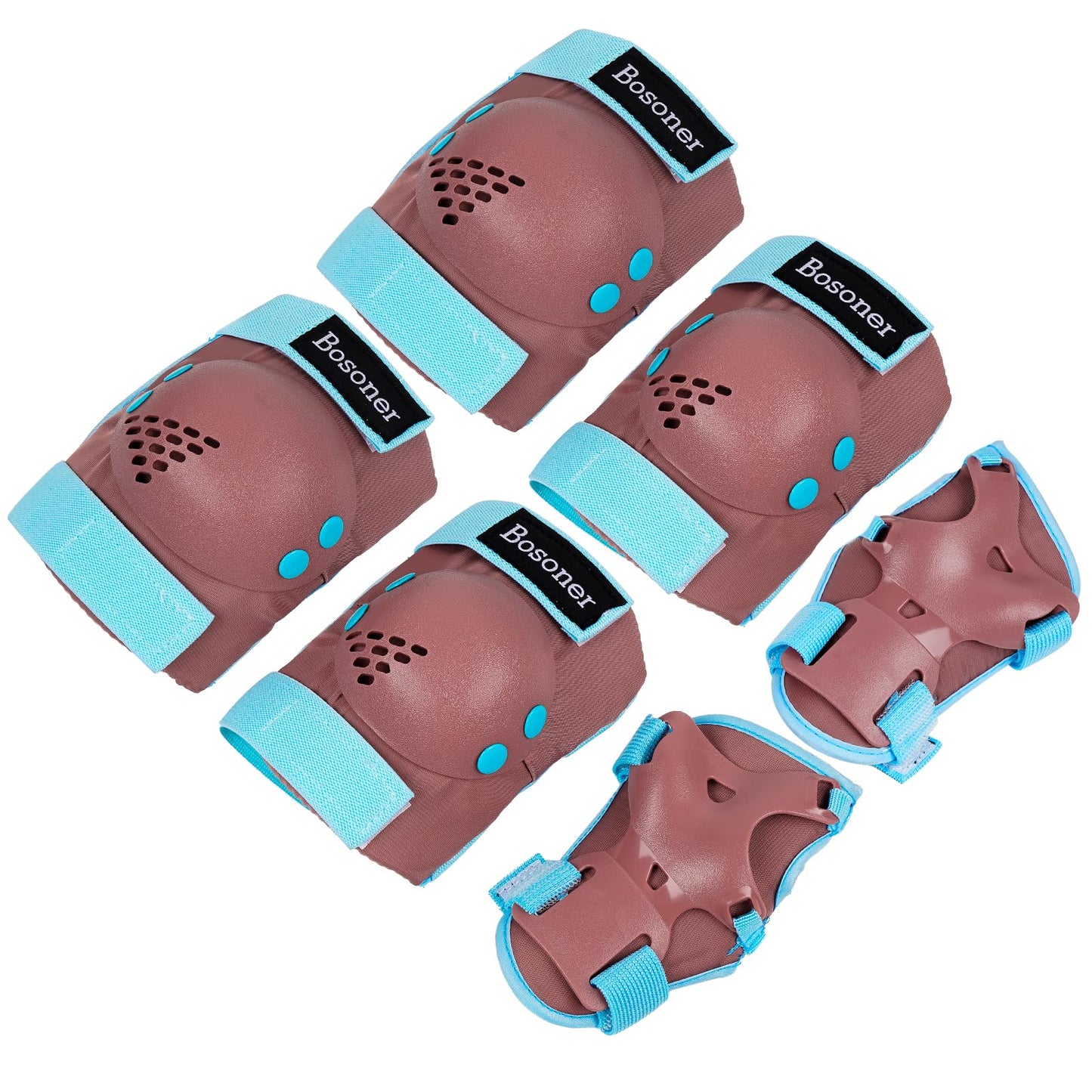 BOSONER Kids/Youth Knee Pad Elbow Pads for Roller Skates Cycling BMX Bike Skateboard Inline Rollerblading, Skating Skatings Scooter Riding Sports