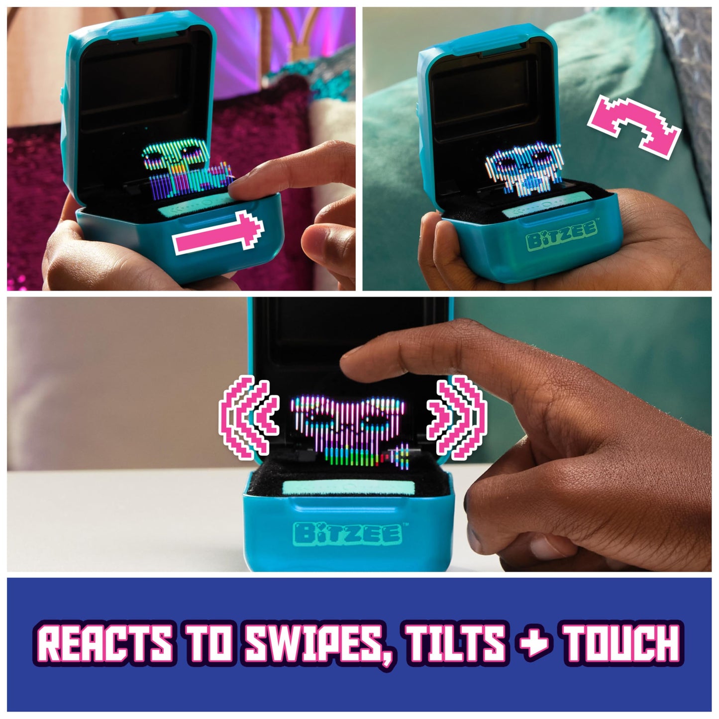BITZEE, Disney with 30 Interactive Characters Inside, Great for Easter Gifts, Digital Pet Reacts to Swipes, Tilts & Taps, Disney Toys for Kids