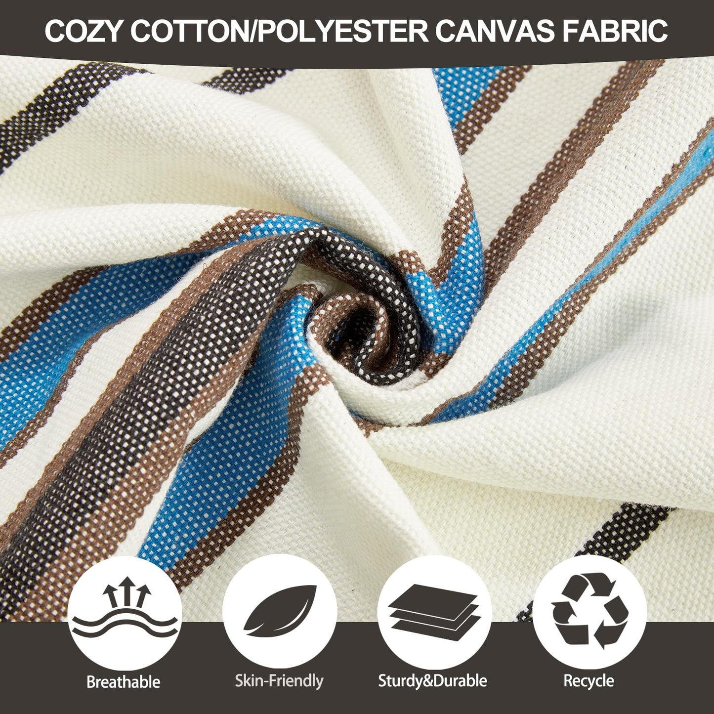 Brazilian Double Hammock with Tree Straps,Extra Large 94x63IN,2 Persons Hammock for Backyard Patio Outdoor Indoor,450lbs Weight Capacity,Soft Woven Cotton Fabric - Natrual White with Tassels