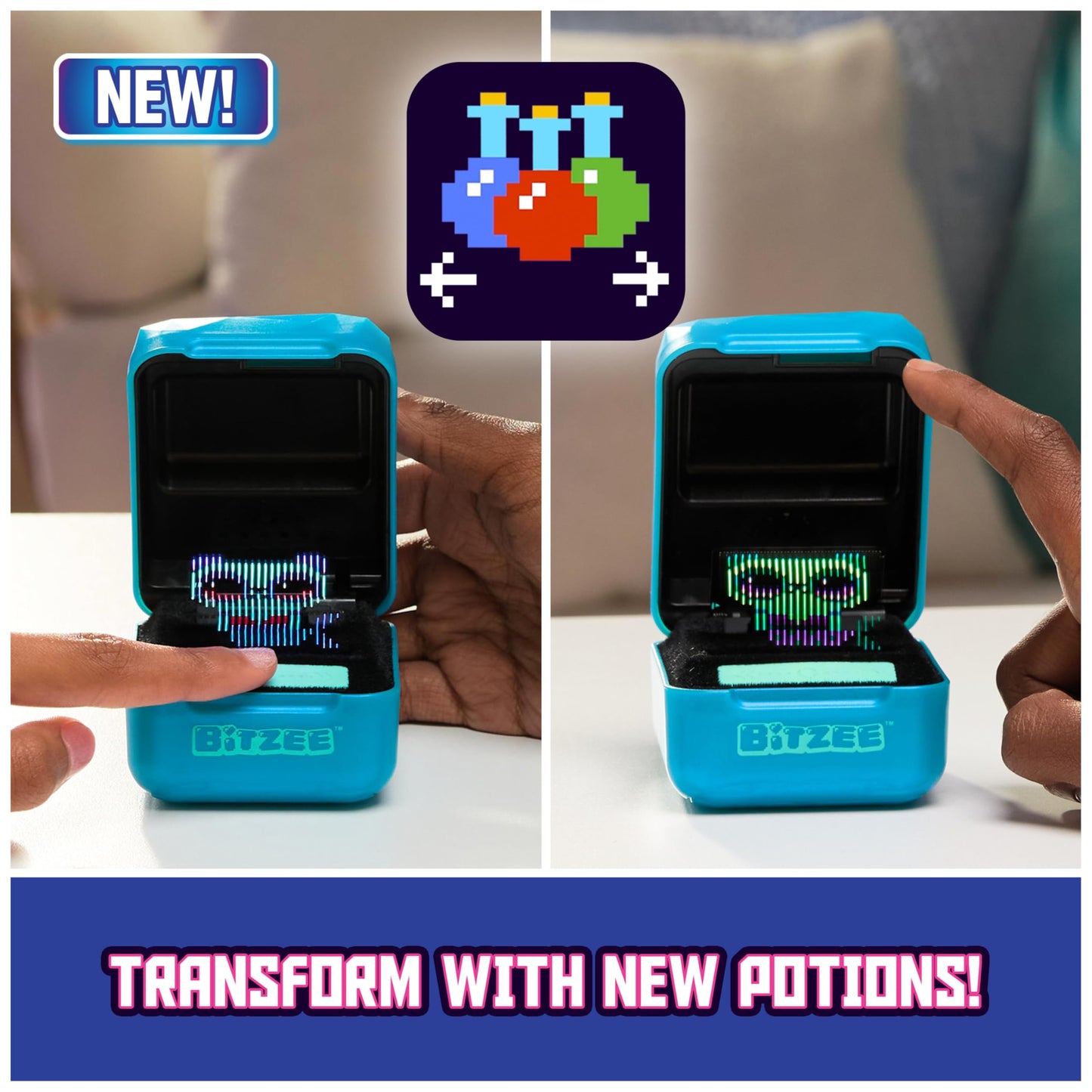 BITZEE, Disney with 30 Interactive Characters Inside, Great for Easter Gifts, Digital Pet Reacts to Swipes, Tilts & Taps, Disney Toys for Kids