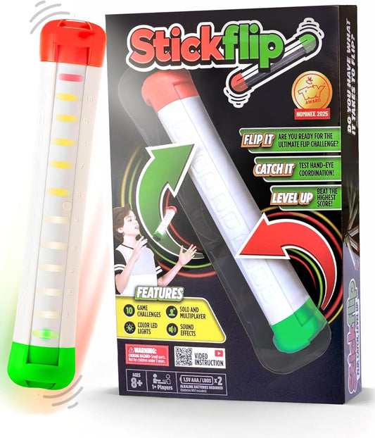 How Many Flips can You Throw? | Electronic Flip Challenge Game | Auto-Counting Skill Toy for Kids, Teens & Adults | 10 Games Each with a High Score to Beat | Fun Gift & Party Game Ages 8+