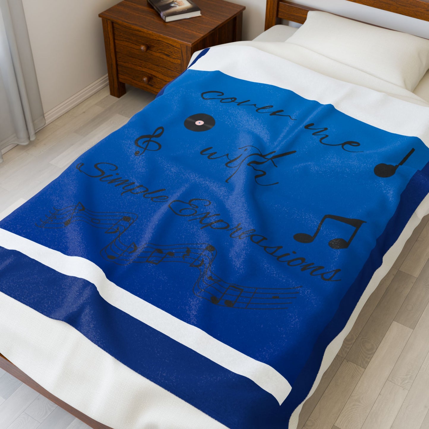 Simple Expressions Velveteen Plush Blanket