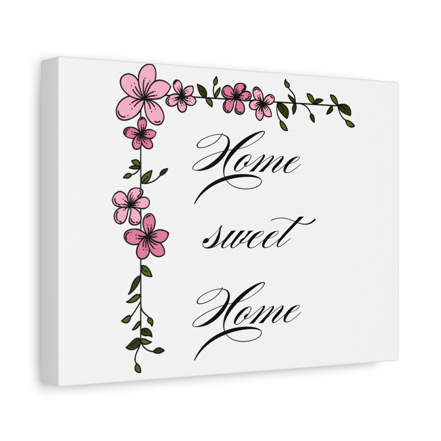 Simple Expressions Floral Home Sweet Home Canvas Wall Art