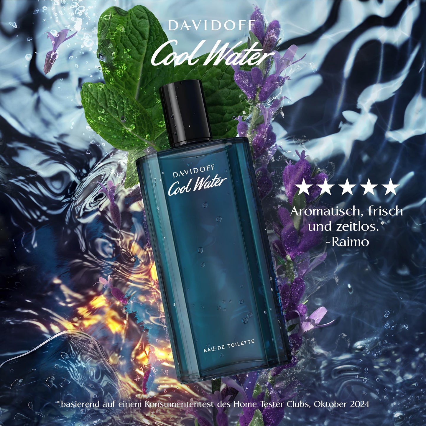 Davidoff Cool Water Eau de Toilette – Aromatic Men's Cologne – With Notes of Coriander, Mint, Lavender & Amber – Long Lasting Fragrance