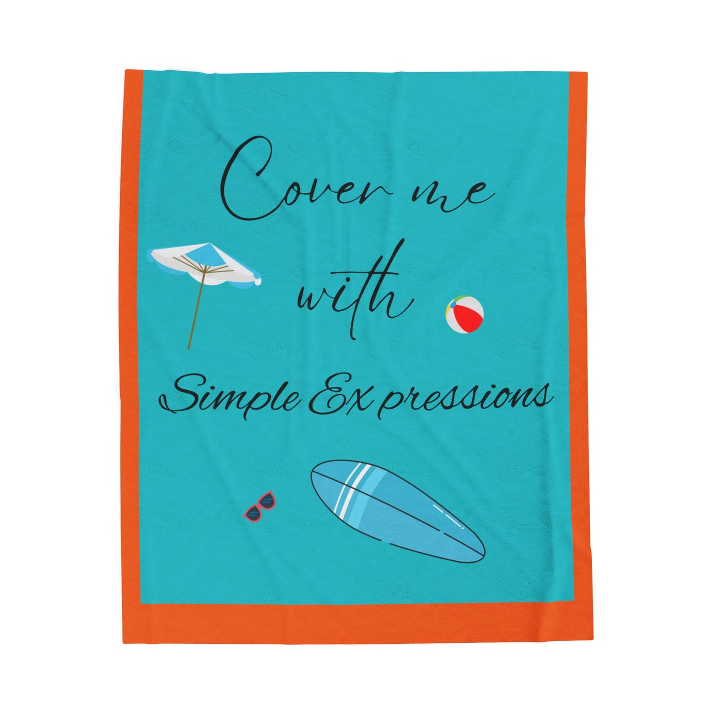 Simple Expressions Velveteen Plush Blanket