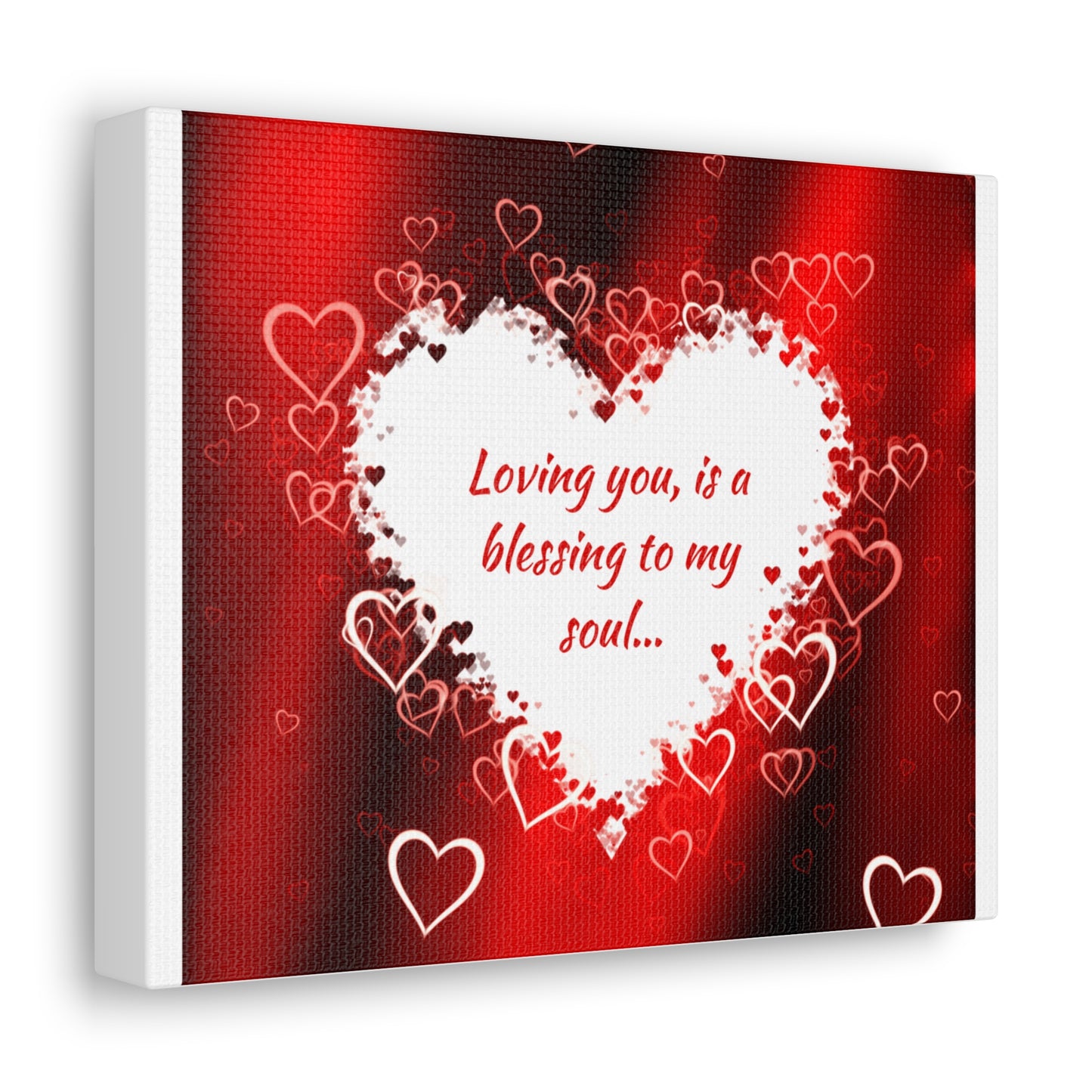 Simple Expressions Valentines Romantic Canvas Gallery Wraps - 'Loving You is a Blessing to My Soul'