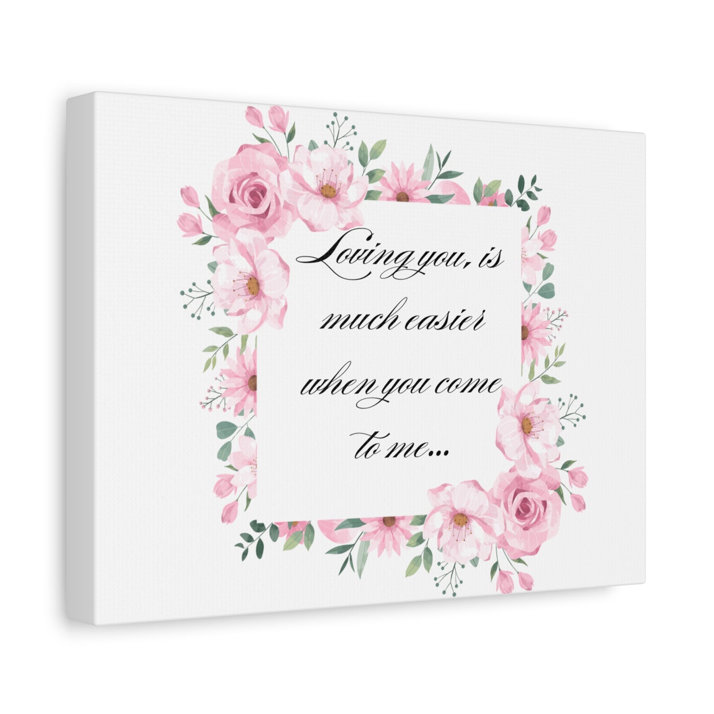 Simple Expressions Floral Love Quote Canvas Wall Art